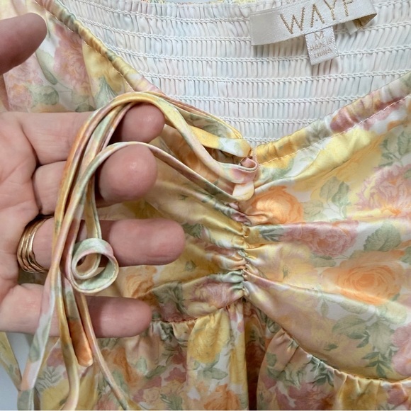 Wayf Terry Top in yellow Mini Roses pattern size medium - Picture 7 of 15